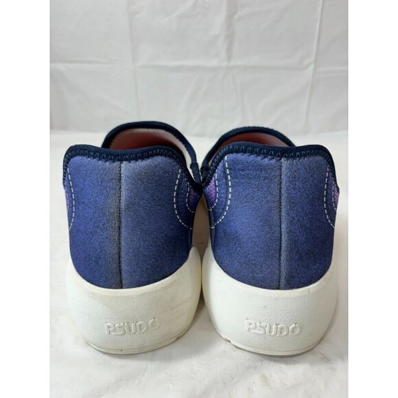 Psudo Court Blue Multicolor Slip On Stretch Sneaker Mens Size 13 - Picture 3 of 12